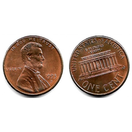 (201b) Estados Unidos de América. 1993(D). 1 Cent (MBC)