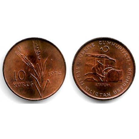 (898.2) Turquía. 1974. 10 Kurus (SC)