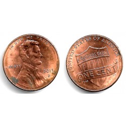 (468) Estados Unidos de América. 2013(D). 1 Cent (MBC) Manchas