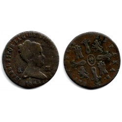 Isabel II. 1843. 8 Maravedi (BC) Ceca de Segovia