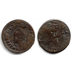 Felipe IV. 1664. 16 Maravedi (RC) Ceca de Coruña