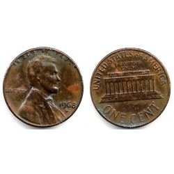 (201) Estados Unidos de América. 1968(D). 1 Cent (MBC)