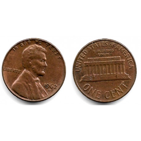 (201) Estados Unidos de América. 1962(D). 1 Cent (MBC+)