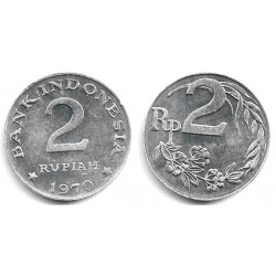 (21) Indonesia. 1970. 2 Rupiah (SC)
