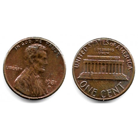 (201) Estados Unidos de América. 1981(D). 1 Cent (MBC)