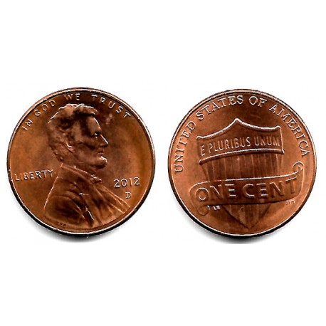 (468) Estados Unidos de América. 2012(D). 1 Cent (SC-)