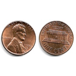 (201) Estados Unidos de América. 1959(D). 1 Cent (EBC)