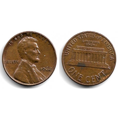 (201) Estados Unidos de América. 1962. 1 Cent (MBC-)