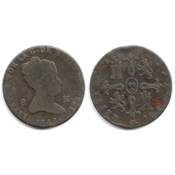 Isabel II. 1844. 8 Maravedí (BC/BC-) Ceca de Segovia