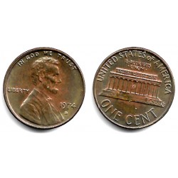 (201) Estados Unidos de América. 1974(D). 1 Cent (EBC)