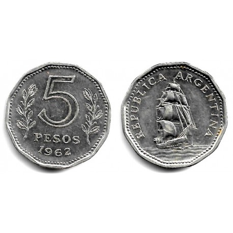 (59) Argentina. 1962. 5 Pesos (MBC)
