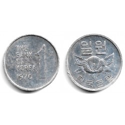 (4a) Corea del Sur. 1970. 1 Won (MBC)