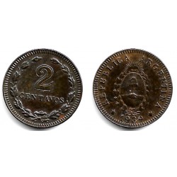 (38) Argentina. 1939. 2 Centavos (MBC+)
