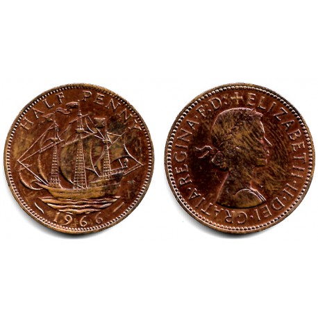 (896) Gran Bretaña. 1966. Half Penny (MBC)