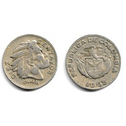 (212.2) Colombia. 1965. 10 Centavos (BC+)