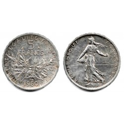 (926) Francia. 1960. 5 Francs (MBC) (Plata)