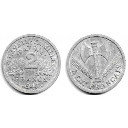 (904.1) Francia. 1943. 2 Francs (MBC-)