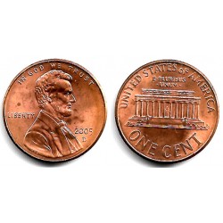 (201b) Estados Unidos de América. 2005(D). 1 Cent (MBC) Manchas