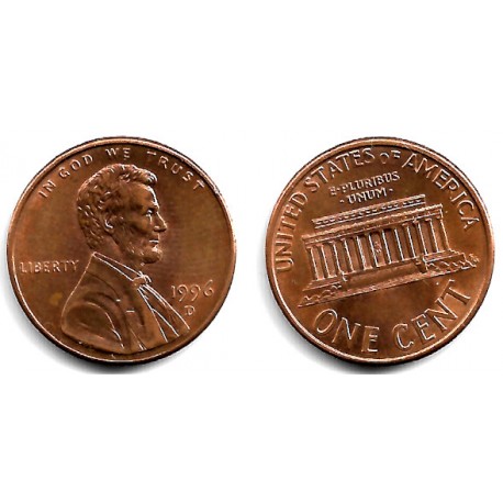 (201b) Estados Unidos de América. 1996(D). 1 Cent (MBC+)
