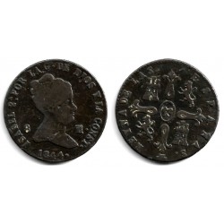 Isabel II. 1844. 8 Maravedí (BC/BC+) Ceca de Segovia