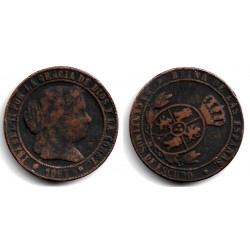 Isabel II. 1867. 2½ Céntimos de Escudo (BC) Ceca de Barcelona OM