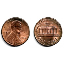 (201b) Estados Unidos de América. 1988(D). 1 Cent (MBC)