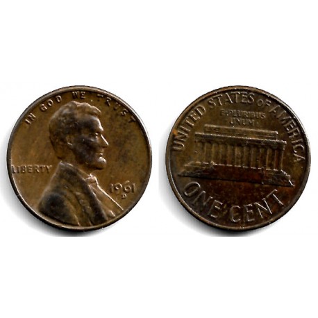 (201) Estados Unidos de América. 1961(D). 1 Cent (MBC+)
