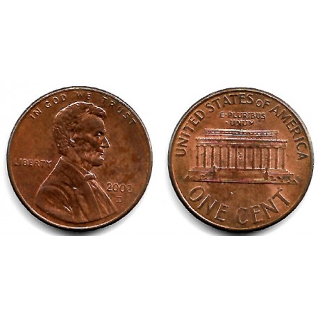(201b) Estados Unidos de América. 2002(D). 1 Cent (MBC-)