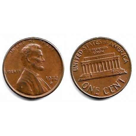 (201) Estados Unidos de América. 1972(D). 1 Cent (MBC)