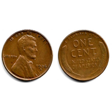 (132) Estados Unidos de América. 1936(S). 1 Cent (MBC-)