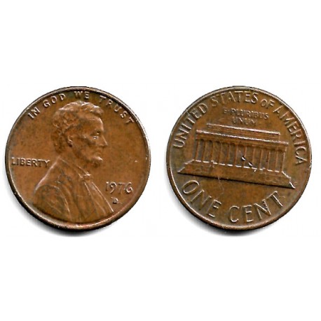 (201) Estados Unidos de América. 1976(D). 1 Cent (MBC-)