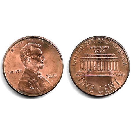 (201b) Estados Unidos de América. 2003(D). 1 Cent (MBC-)