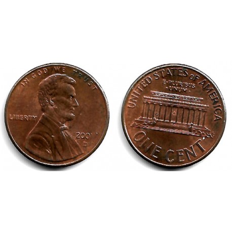 (201b) Estados Unidos de América. 2001(D). 1 Cent (MBC)