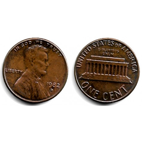 (201) Estados Unidos de América. 1982(D). 1 Cent (MBC-)