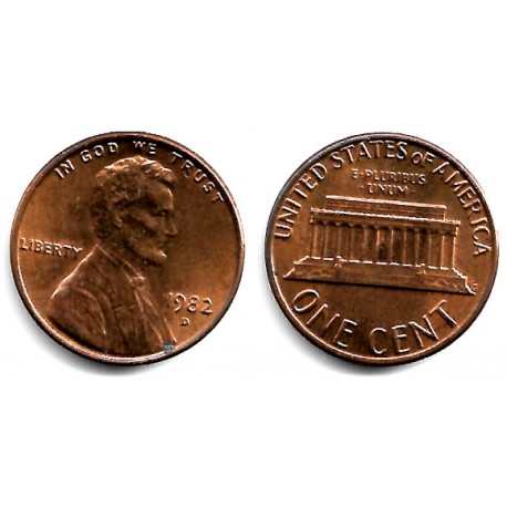 (201) Estados Unidos de América. 1982(D). 1 Cent (MBC)