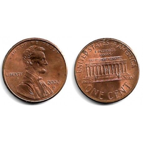 (201b) Estados Unidos de América. 2000(D). 1 Cent (MBC+)
