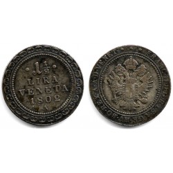 (793) Estados Italianos (Venecia). 1802(A). 1½ Lira (MBC-)