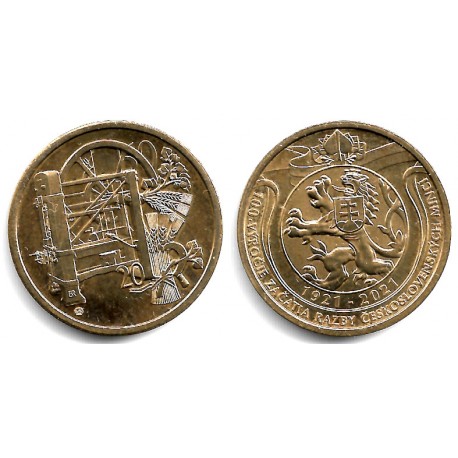 Eslovaquia. 2021. Medalla Conmemorativa 100 Aniv. Ceca (SC)