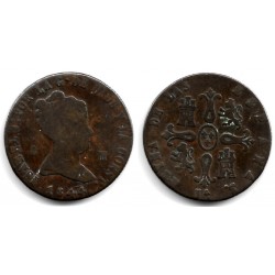 Isabel II. 1844. 8 Maravedí (BC-) Ceca de Jubia