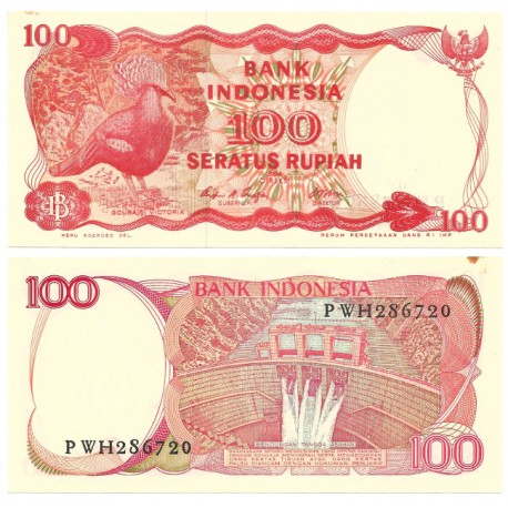 (122) Indonesia. 1984. 100 Rupiah (SC-) Leve Mancha