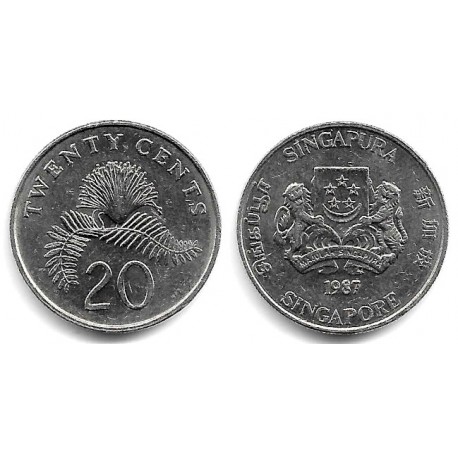 (52) Singapur. 1987. 20 Cents (MBC)