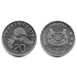 (101) Singapur. 1997. 20 Cents (MBC)