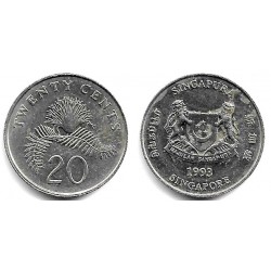 (101) Singapur. 1993. 20 Cents (MBC)