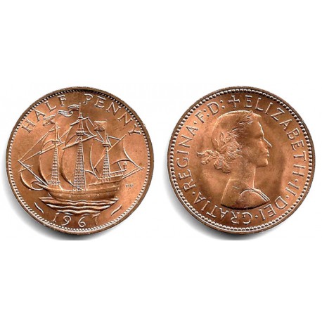 (896) Gran Bretaña. 1967. Half Penny (SC)