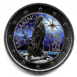 San Marino. 2025. 2 Euro (SC) Coloreada