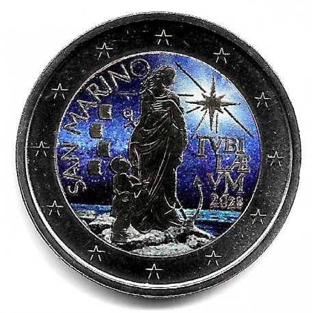 San Marino. 2025. 2 Euro (SC) Coloreada