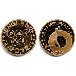 Medalla Conmemorativa de los Juegos Olímpicos 2012. Inglaterra. Relevo de Antorcha (EBC+)