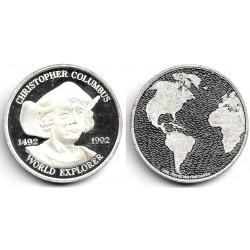 Medalla Conmemorativa de Cristóbal Colón. 1492-1992. 1 Onza (EBC) (Plata)