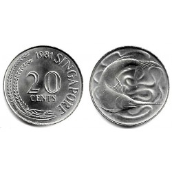 (4) Singapur. 1981. 20 Cents (SC)