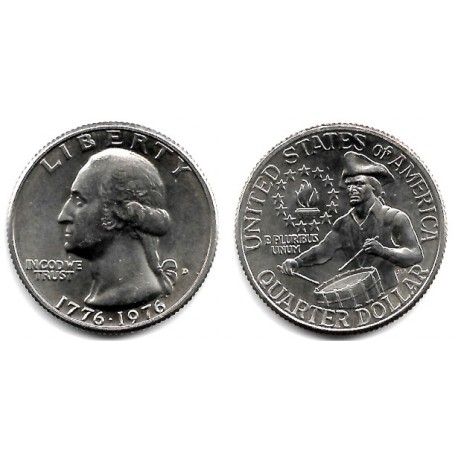 (201) Estados Unidos de América. 1976(D). Quarter Dollar (MBC+)